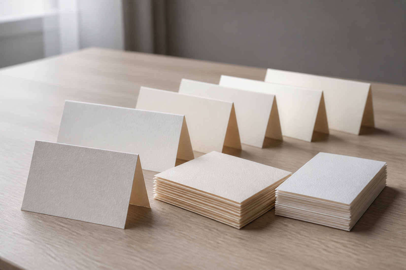 Introduction cards laid out on a table